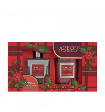 Apple & Cinnamon set: home perfume 150 ml + candle